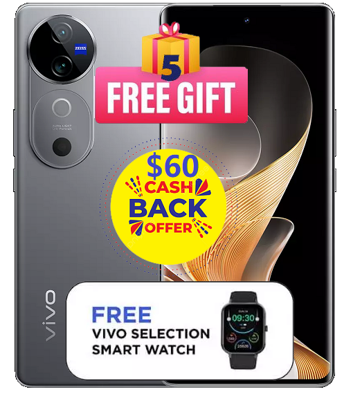 Vivo V40 5G 256GB/12GB (Free Watch + 5 FREE GIFTS + Cash Back)