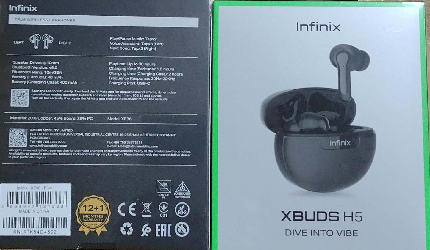 Infinix XBuds H5 (Bluetooth Headset)