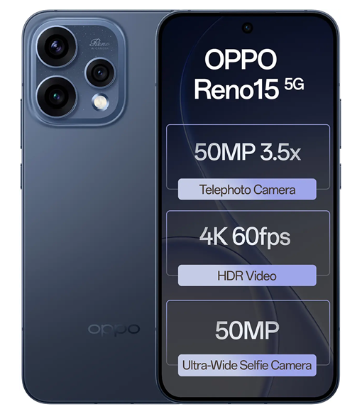 OPPO Reno 15 5G 512GB/12GB (FREE GIFTS) (Delivery on 23rd Jan)