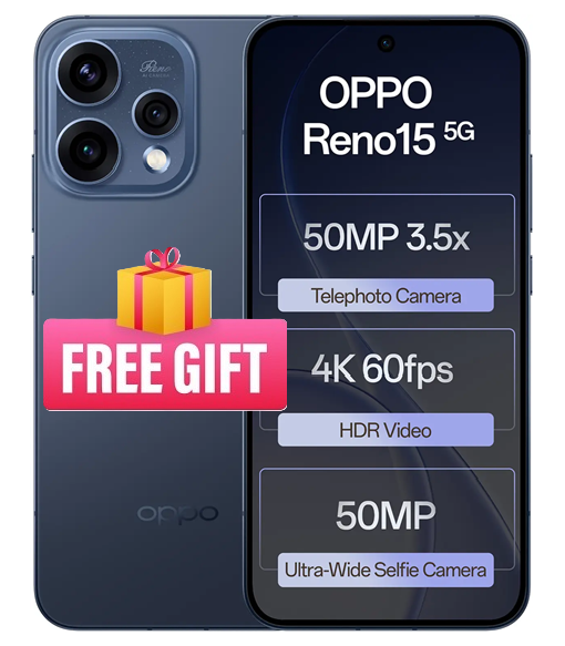 OPPO Reno 15 5G 512GB/12GB (FREE GIFTS) (Delivery on 23rd Jan)