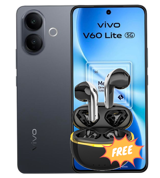 Vivo V60 Lite 5G 512GB/12GB + Free Vivo Selection Ear Buds + Cash Back