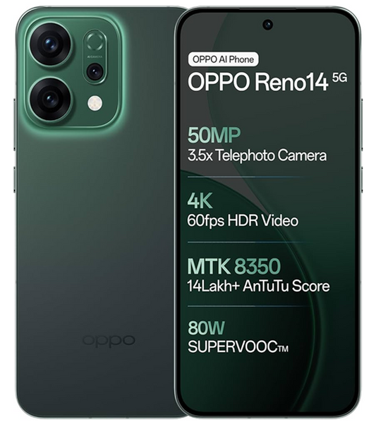 OPPO Reno 14F 5G 256GB/12GB (5 FREE GIFTS) + Power Bank