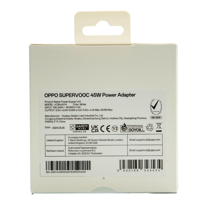 OPPO Supervooc 45w USB-C Power Adapter