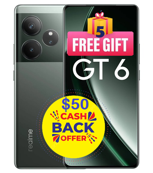 Realme GT 6 5G 512GB/16GB (5 FREE GIFTS)