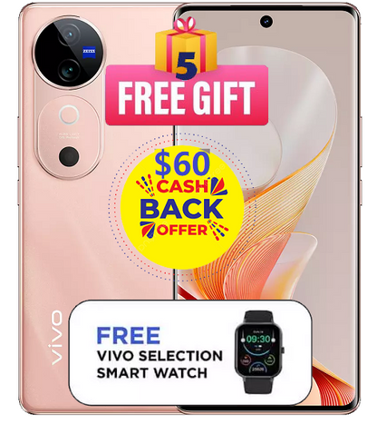 Vivo V40 5G 256GB/12GB (Free Watch + 5 FREE GIFTS + Cash Back)