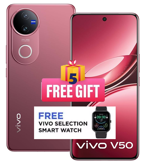 Vivo V50 5G 256GB/(12GB +12GB)(Free Watch + 5 FREE GIFTS)