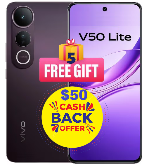 Vivo V50 Lite 5G 512GB/(12GB +12GB) 5 FREE GIFTS