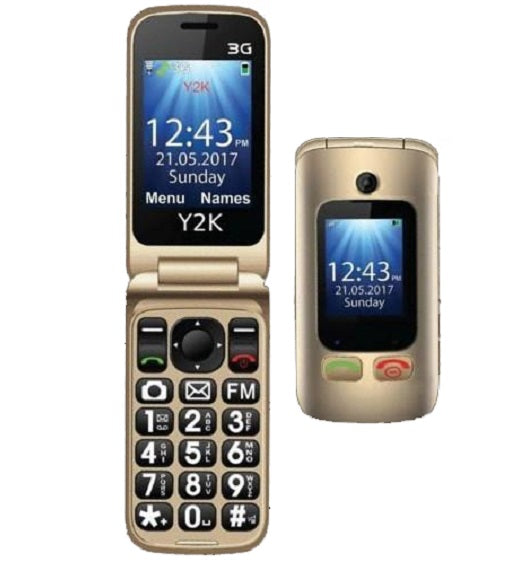 Y2K Flip 2 3G Senior Phone